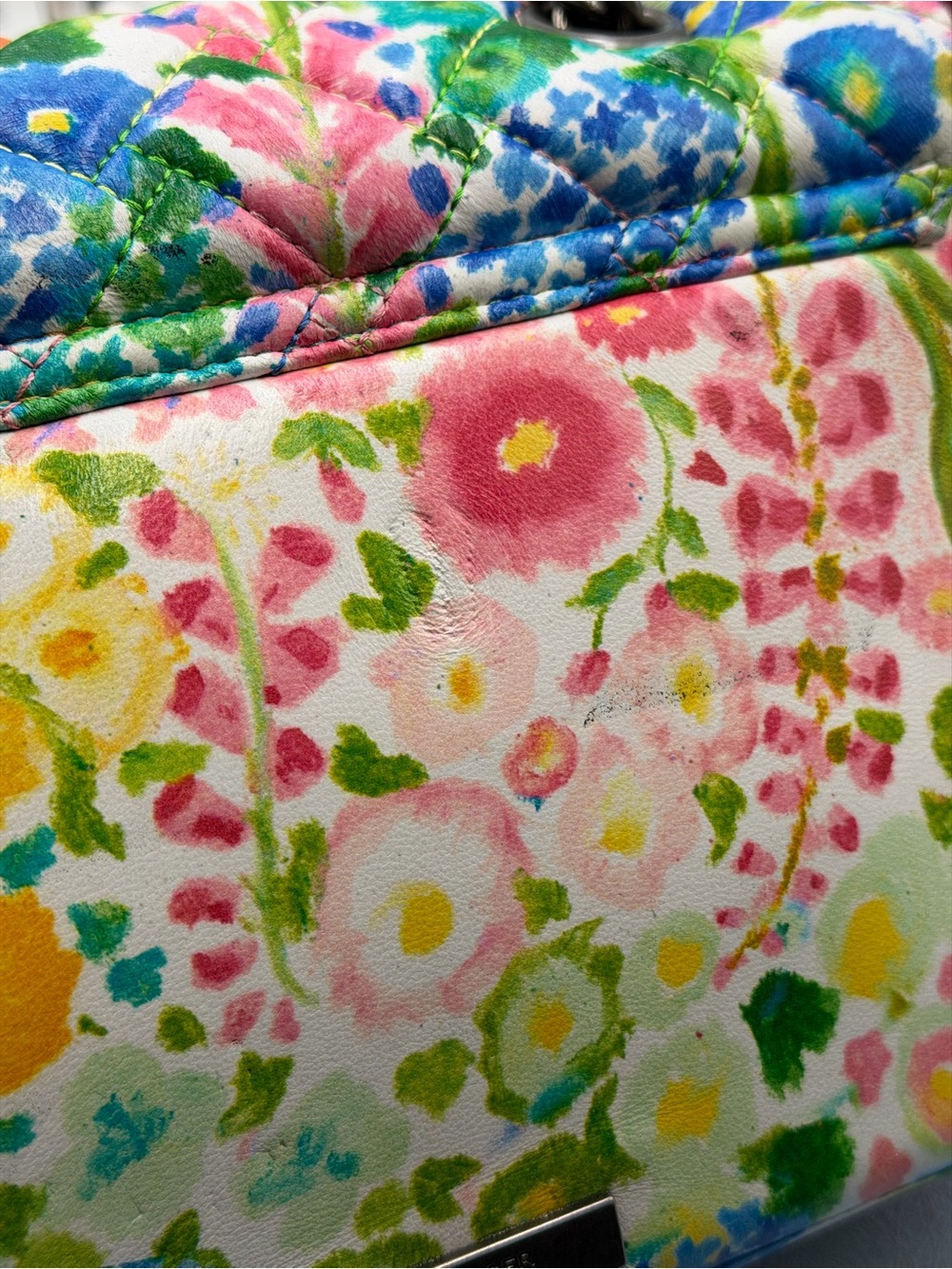 🆕 KURT GEIGER LONDON 🧿 NWOT Floral Couture Kensington Bag, Bright Floral Print - Picture 15 of 16